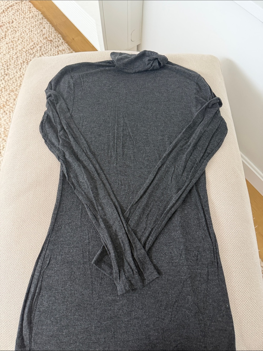 Halogen Charcoal Gray Long Sleeve Turtleneck Knit Top